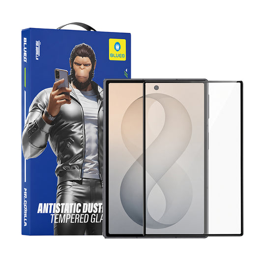Blueo HD ulkoinen näytönsuoja Samsung Galaxy Z Fold8 F971:lle, karkaistu lasi, täysiliimainen, 2.5D, musta