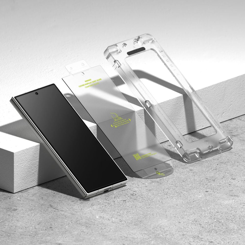 Ringke Easy Slide ulkoinen näytönsuojakalvo Samsung Galaxy Z Fold7 F966:lle, karkaistu lasi, täysliima, 2 kappaleen setti