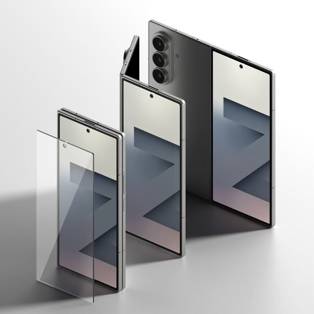 Ringke Easy Slide ulkoinen näytönsuojakalvo Samsung Galaxy Z Fold7 F966:lle, karkaistu lasi, täysliima, 2 kappaleen setti
