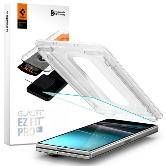 Ulkoinen näytönsuojakalvo Spigen GlastR EZ FIT Pro HD Samsung Galaxy Z Fold7 F966:lle, Karkaistu lasi, Full Glue AGL09580