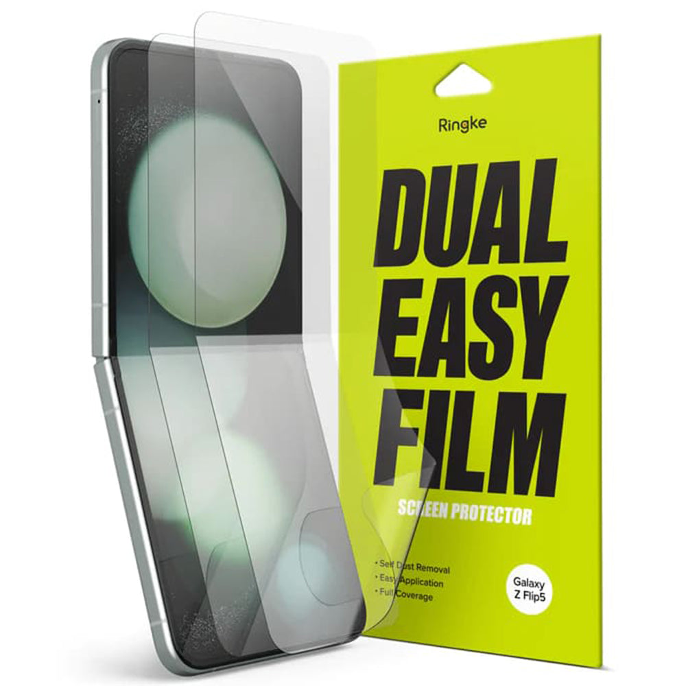 Sisäinen näytönsuojakalvo Ringke Dual Easy Samsung Galaxy Z Flip5 F731:lle, Muovi, 2 kappaleen setti
