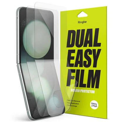 Sisäinen näytönsuojakalvo Ringke Dual Easy Samsung Galaxy Z Flip5 F731:lle, Muovi, 2 kappaleen setti
