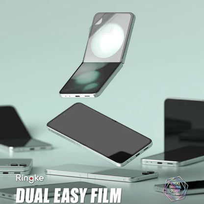 Sisäinen näytönsuojakalvo Ringke Dual Easy Samsung Galaxy Z Flip5 F731:lle, Muovi, 2 kappaleen setti