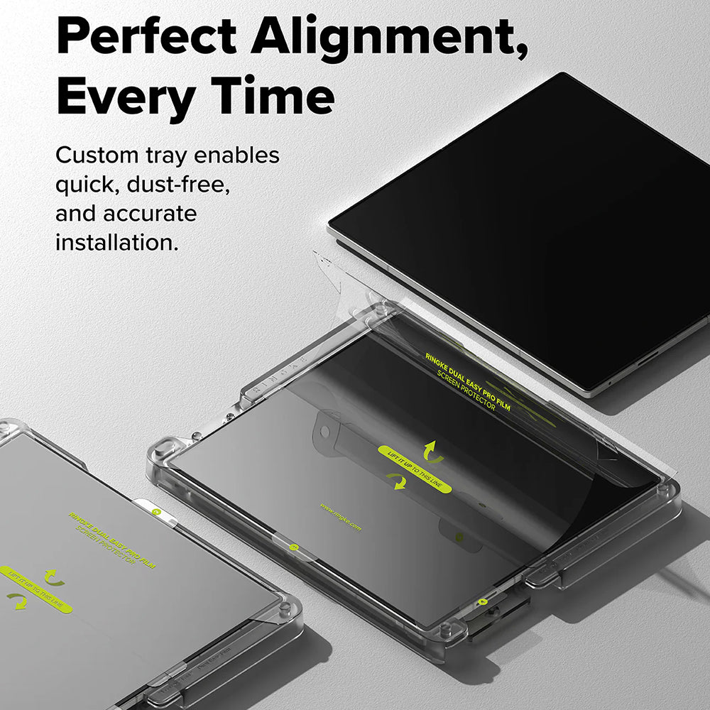 Ringke Dual Easy Pro Inner Screen Protector Film for Samsung Galaxy Z Fold7 F966, Plastic, Set of 2 pieces