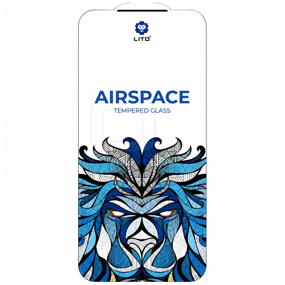 Lito Airspace Border -näytönsuoja Apple iPhone 18 Pro / 17 Pro -puhelimille, karkaistu lasi, täysiliimainen