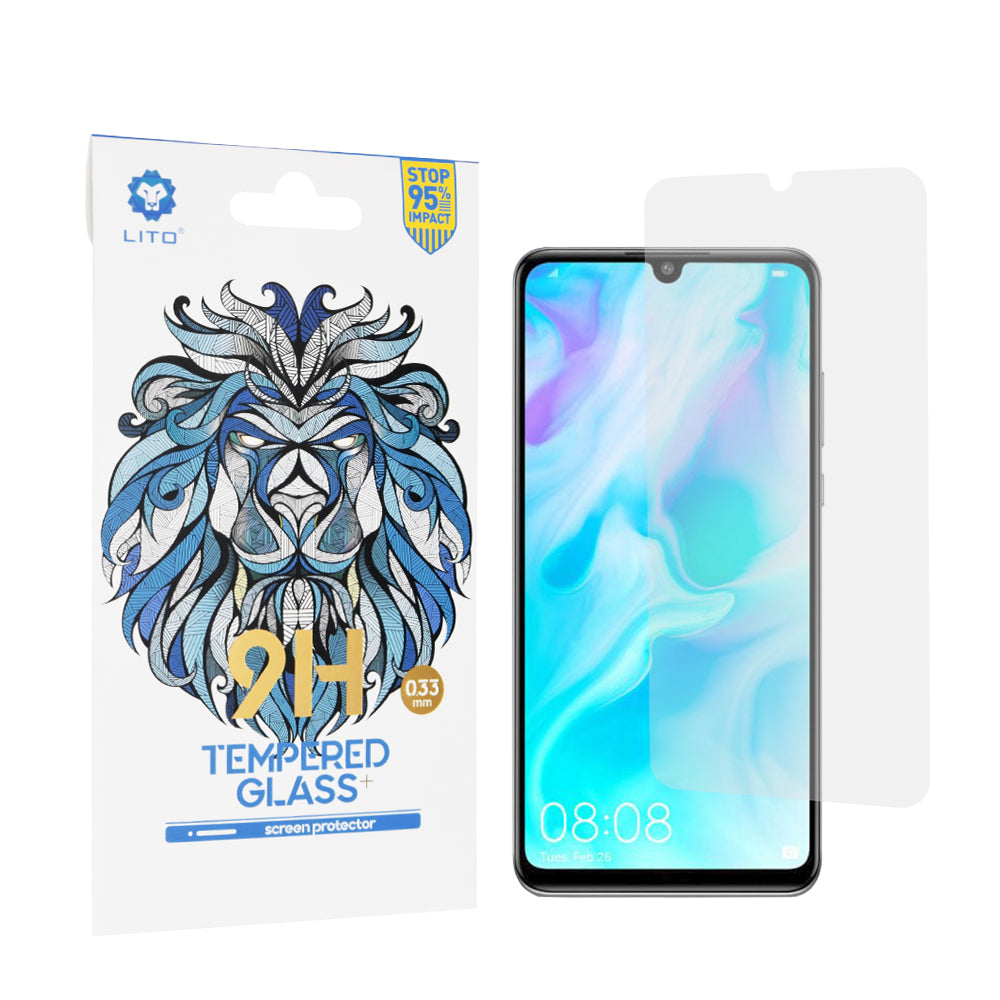 Lito Classic -näytönsuoja Huawei P30 lite New Edition / P30 lite -puhelimelle, karkaistu lasi, täysliimainen, 2.5D