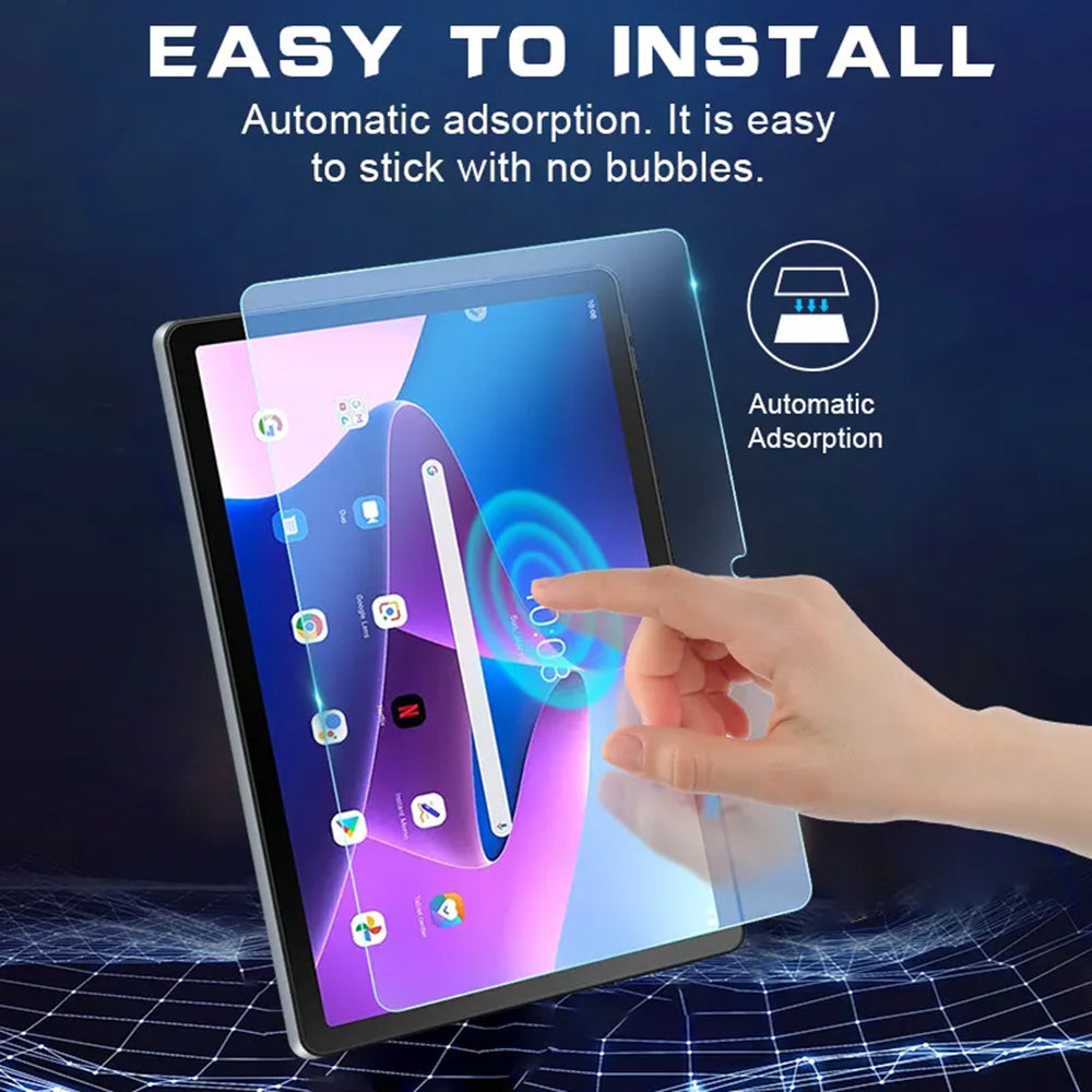 Lito Classic -näytönsuoja Lenovo Tab M10 Plus (3. sukupolvi) -tabletille, karkaistu lasi, täyshartsi, 2.5D