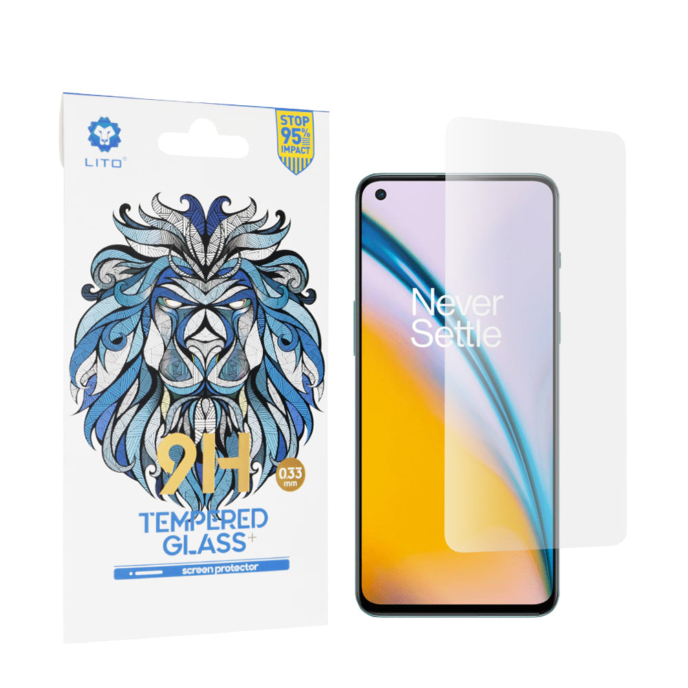 Lito Classic -näytönsuoja OnePlus Nord 2T / Nord CE 5G / Nord 2 5G:lle, karkaistu lasi, täysiliimainen, 2.5D