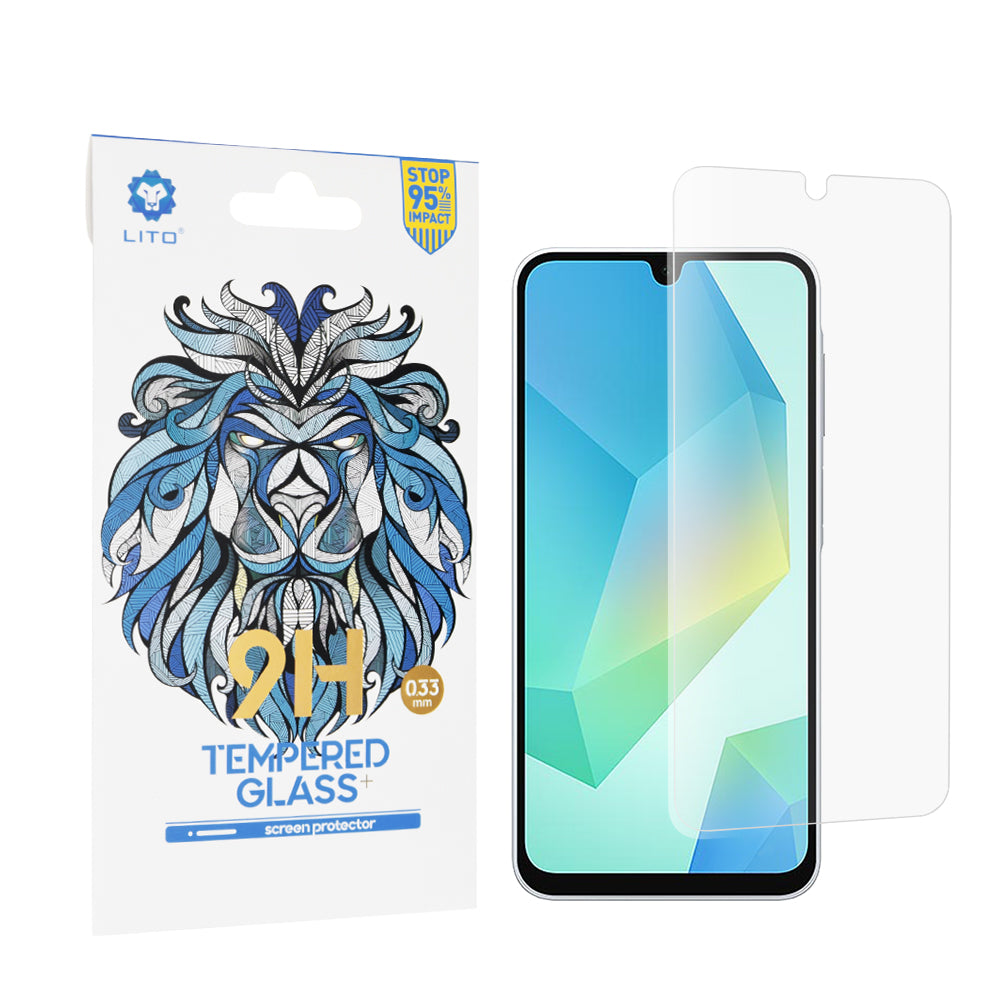 Lito Classic -näytönsuoja Samsung Galaxy A16 5G A166 / A16 4G A165:lle, karkaistu lasi, täysliimainen, 2.5D