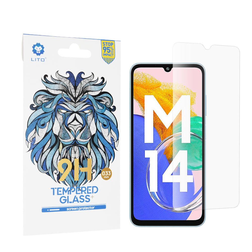 Lito Classic -näytönsuoja Samsung Galaxy M14 5G M146:lle, karkaistu lasi, täysliimainen, 2.5D