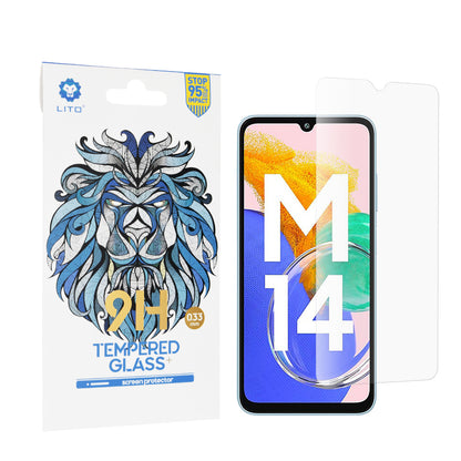 Lito Classic -näytönsuoja Samsung Galaxy M14 5G M146:lle, karkaistu lasi, täysliimainen, 2.5D