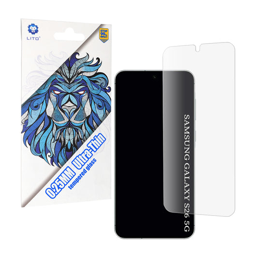 Näytönsuojakalvo Lito Classic Ultra Thin Samsung Galaxy S26:lle, Panssarilasi, Täysliima, 2.5D