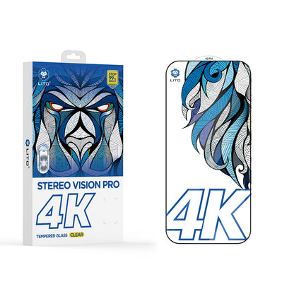 Lito D+ Max 4K suojakalvo Apple iPhone 17 / 16 Pro, karkaistu lasi, täysliima, musta