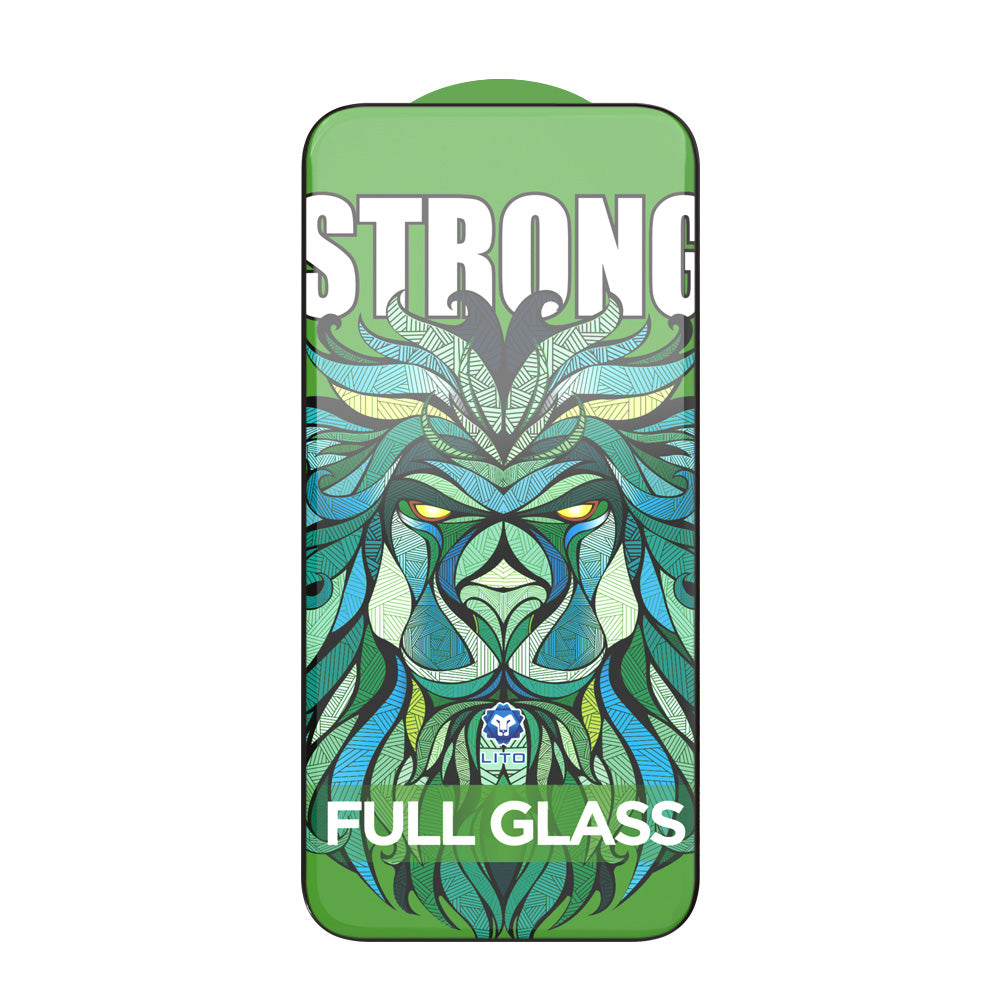 Lito D+ Max Strong suojakalvo Apple iPhone 17 Pro:lle, karkaistu lasi, täysliima, musta