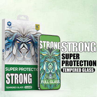 Lito D+ Max Strong suojakalvo Apple iPhone 17 Pro:lle, karkaistu lasi, täysliima, musta