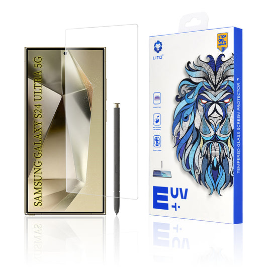 Lito-näytönsuoja Samsung Galaxy S24 Ultra S928:lle, karkaistu lasi, UV-liima, 3D