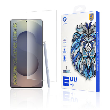 Lito-näytönsuoja Samsung Galaxy S25 Ultra S938:lle, karkaistu lasi, UV-liima, 3D