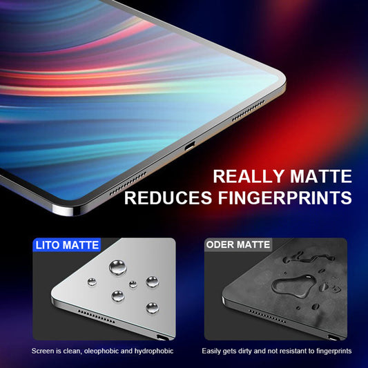Lito Classic Matte -näytönsuoja Apple iPad Pro 13 (2024) -laitteelle, turvalasi, täysiliimainen, 2.5D