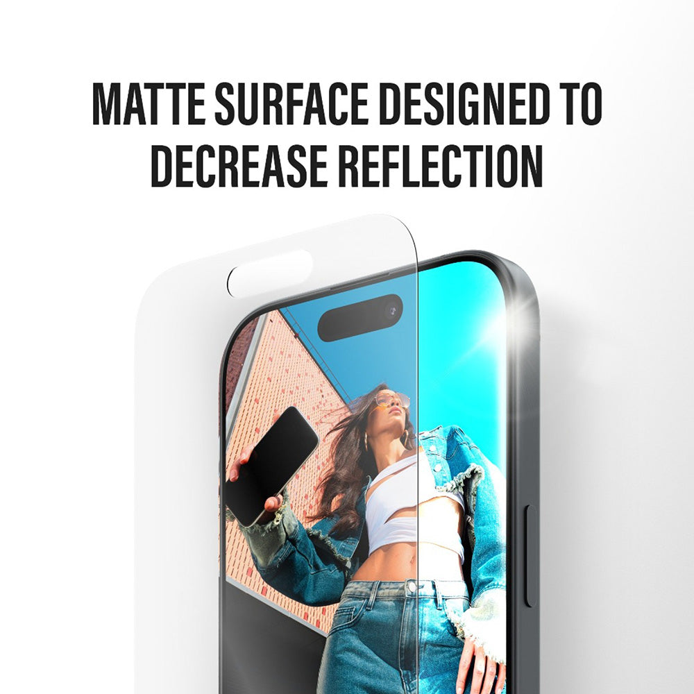 Mattapintainen PanzerGlass Armor EasyAligner -näytönsuojakalvo Apple iPhone 17 Pro Max -puhelimelle, Turvalasi, Täysliima