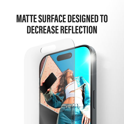 Mattapintainen PanzerGlass Armor EasyAligner -näytönsuojakalvo Apple iPhone 17 Pro Max -puhelimelle, Turvalasi, Täysliima