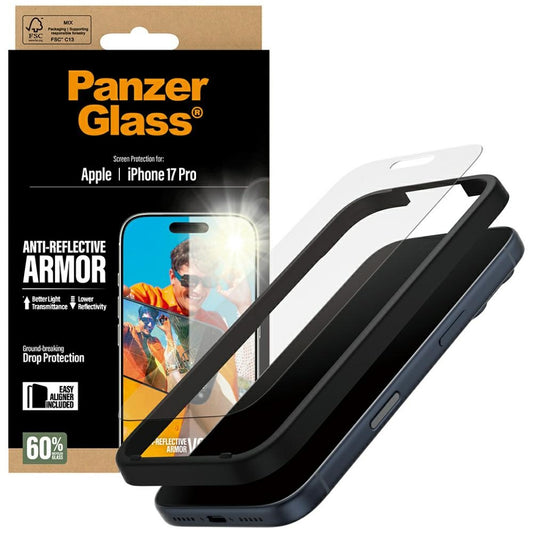 Mattapintainen PanzerGlass Armor EasyAligner -näytönsuojakalvo Apple iPhone 17 Prolle, Turvalasi, Täysliima