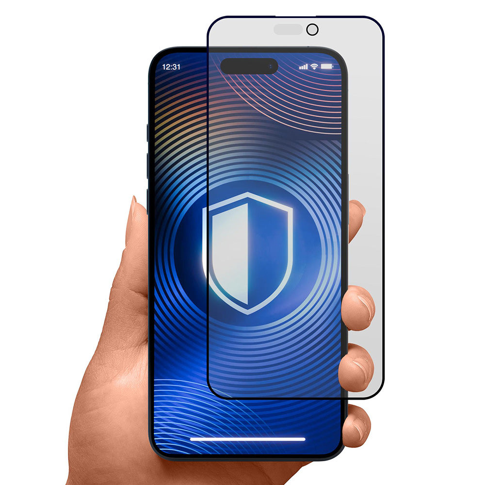 Mattapintainen yksityisyyssuojakalvo 3MK HardGlass Max Apple iPhone 17 Prolle, Panssarilasi, Täysliima