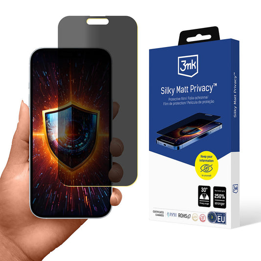 Mattapintainen yksityisyyssuojakalvo 3MK Silky Apple iPhone 17:lle, muovi