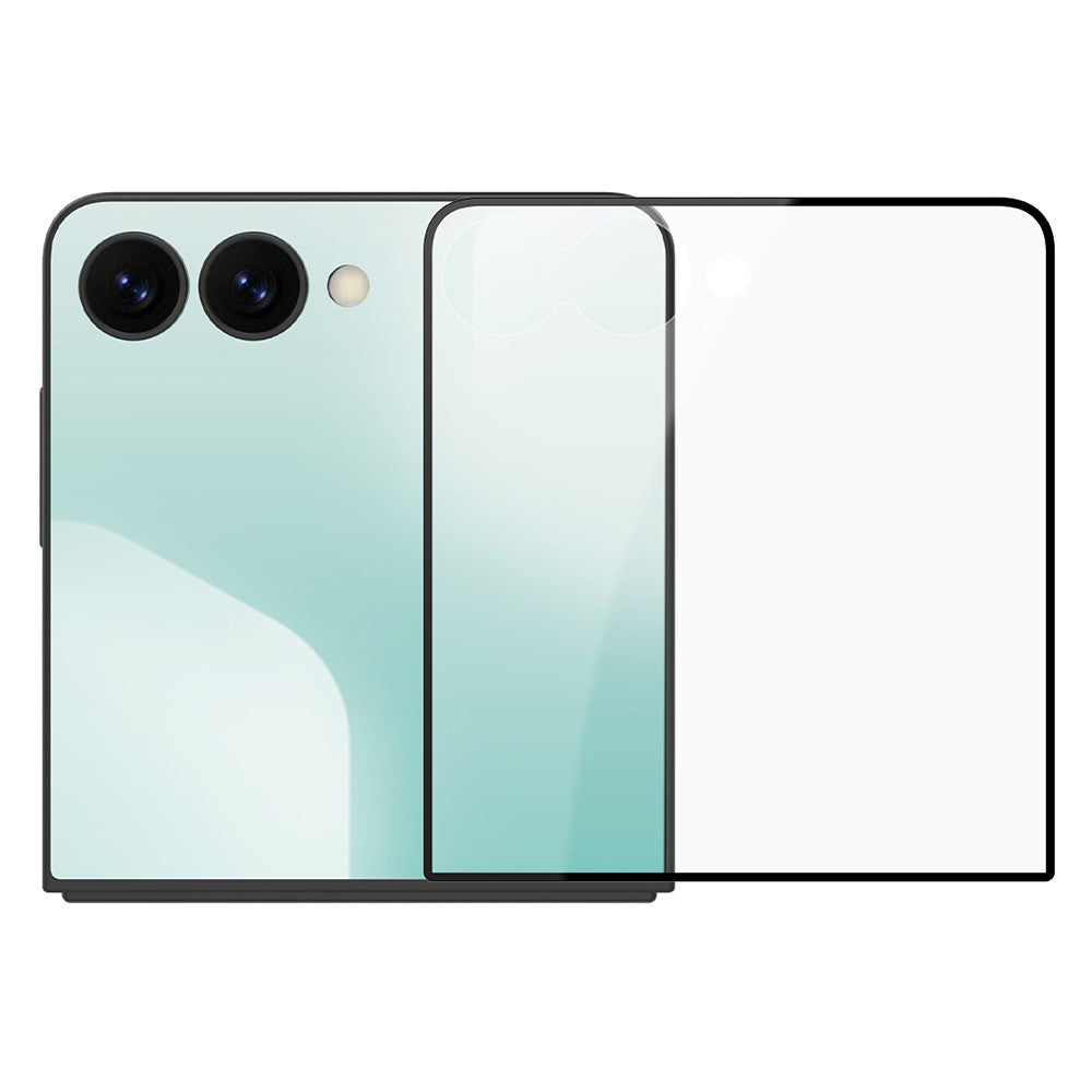 Nillkin CP+ Pro ulkoinen näytönsuoja Samsung Galaxy Z Flip8 F776 / Z Flip7 F766:lle, karkaistu lasi, täysi liima, musta
