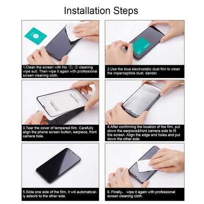 Nillkin CP+ Pro ulkoinen näytönsuoja Samsung Galaxy Z Flip8 F776 / Z Flip7 F766:lle, karkaistu lasi, täysi liima, musta