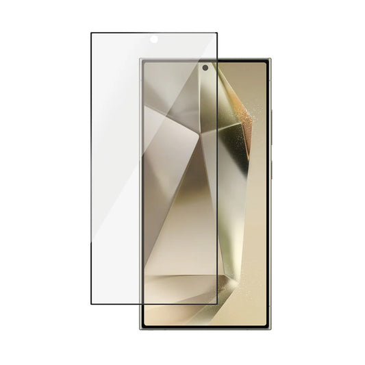 PanzerGlass Safe -suojakalvo. Ultra-Wide Fit EasyAligner Samsung Galaxy S24 Ultra S928:lle, Turvalasi, Full Glue, Musta