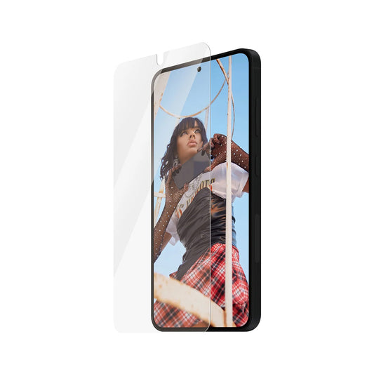PanzerGlass Safe -näytönsuojakalvo. Ultra-Wide Fit EasyAligner Samsung Galaxy S25 S931 / S24 S921 -puhelimille, karkaistu lasi, täysliima.