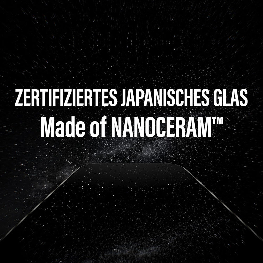 PanzerGlass Ultra-Wide Ceramic II EasyAligner -suojakalvo Apple iPhone 17 Prolle, karkaistu lasi, täysliima, musta