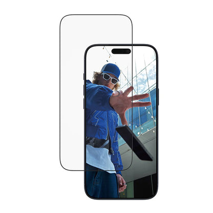 PanzerGlass Ultra-Wide Fit EasyAligner -suojakalvo Apple iPhone 17 Pro Max -puhelimelle, karkaistu lasi, täysliima, musta