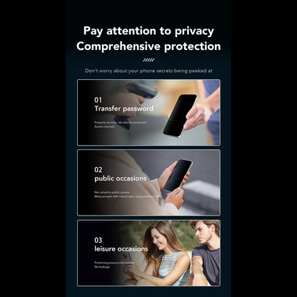 Anank 1X Reinforced 360 Privacy-näytönsuoja Apple iPhone 14 Prolle, turvalasi, täysiliimainen, 2.5D