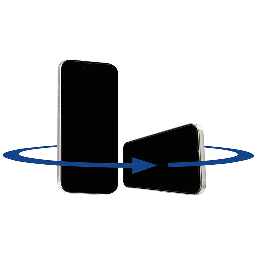 Anank 1X Reinforced 360 Privacy -näytönsuoja Apple iPhone 15 Pro Maxille, turvalasi, täysiliimainen, 2.5D