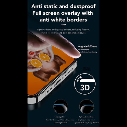 Anank 3X Vahvistettu Privacy-näytönsuoja Apple iPhone 14 Prolle, Turvalasi, Täysi Liima, 2.5D