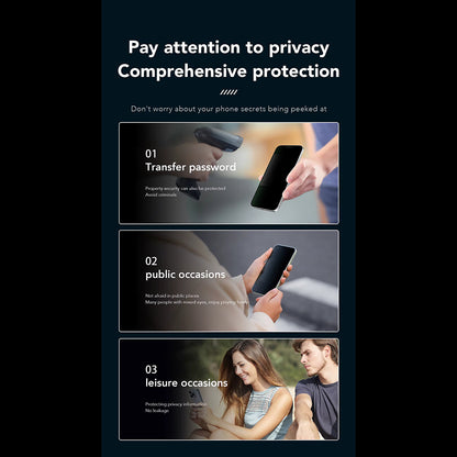 Anank 3X Vahvistettu Privacy-näytönsuoja Apple iPhone 16 Prolle, Turvalasi, Täysi Liima, 2.5D