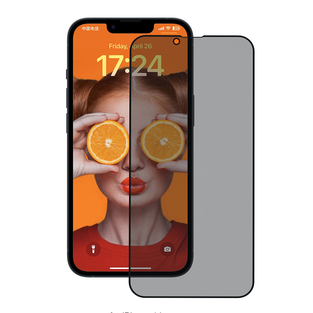 Anank 3X Vahvistettu Privacy-näytönsuoja Apple iPhone 17e / 16e / 14 / 13 Pro, Turvalasi, Täysi Liima, 2.5D