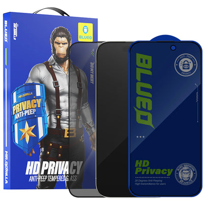 Blueo Privacy Anti-Peep -näytönsuoja Apple iPhone 11 Pro Max / XS Max -puhelimelle, karkaistu lasi, täysiliimainen
