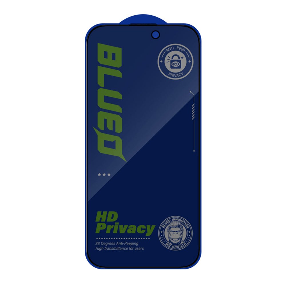 Blueo Privacy Anti-Peep -näytönsuoja Apple iPhone 14 Plus / 13 Pro Maxille, karkaistu lasi, täysiliimainen