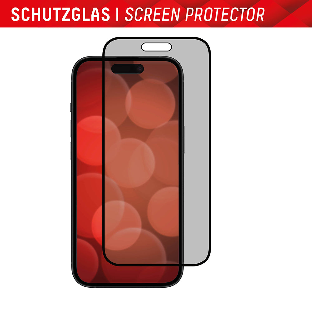 Näytönsuoja Privacy Displex Real Glass Apple iPhone 16 Plus -puhelimelle, turvalasi, täyshartsi