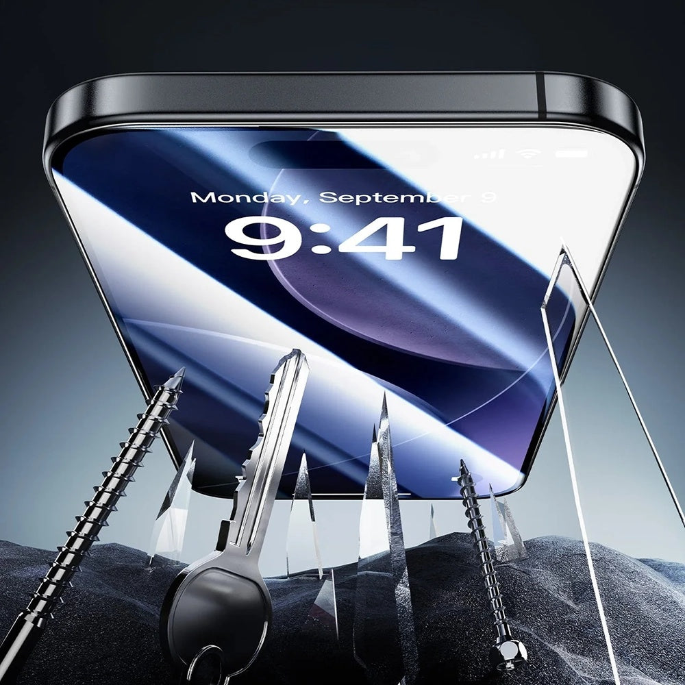 ESR Armorite UltraFit Privacy-näytönsuoja Apple iPhone 17 Pro Maxille, Panssarilasi, Täysliima, 3 kappaleen setti