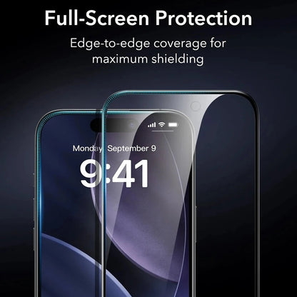 ESR Armorite UltraFit Privacy-näytönsuoja Apple iPhone 17 Pro Maxille, Panssarilasi, Täysliima, 3 kappaleen setti