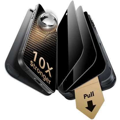 Privacy ESR UltraFit Armorite Pro -näytönsuojakalvo Apple iPhone 17 / 16 Pro -puhelimille, karkaistu lasi, Full Glue, 3 kappaleen setti