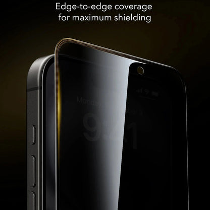 Privacy ESR UltraFit Armorite Pro -näytönsuojakalvo Apple iPhone 17 / 16 Pro -puhelimille, karkaistu lasi, Full Glue, 3 kappaleen setti