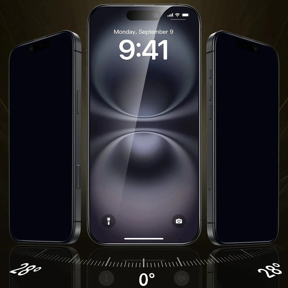 Privacy-näytönsuojakalvo ESR UltraFit Armorite Pro Apple iPhone 17 Pro Maxille, Panssarilasi, Täysliima, 3 kappaleen setti