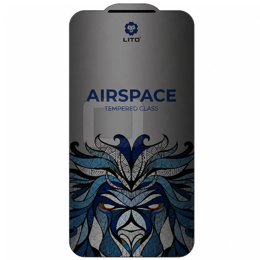 Lito Airspace Border -näytönsuoja Apple iPhone 18 Pro Maxille, karkaistu lasi, täysi liima