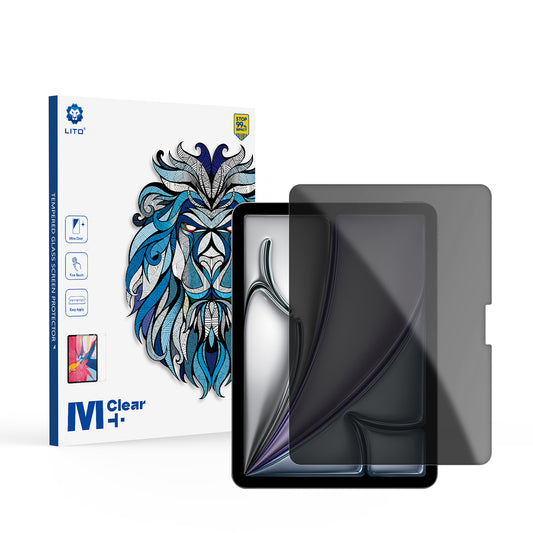 Lito Classic Privacy -näytönsuoja Apple iPad Air 11 (2026) / Air 11 (2025) -laitteille, turvalasi, täysiliimainen, 2.5D