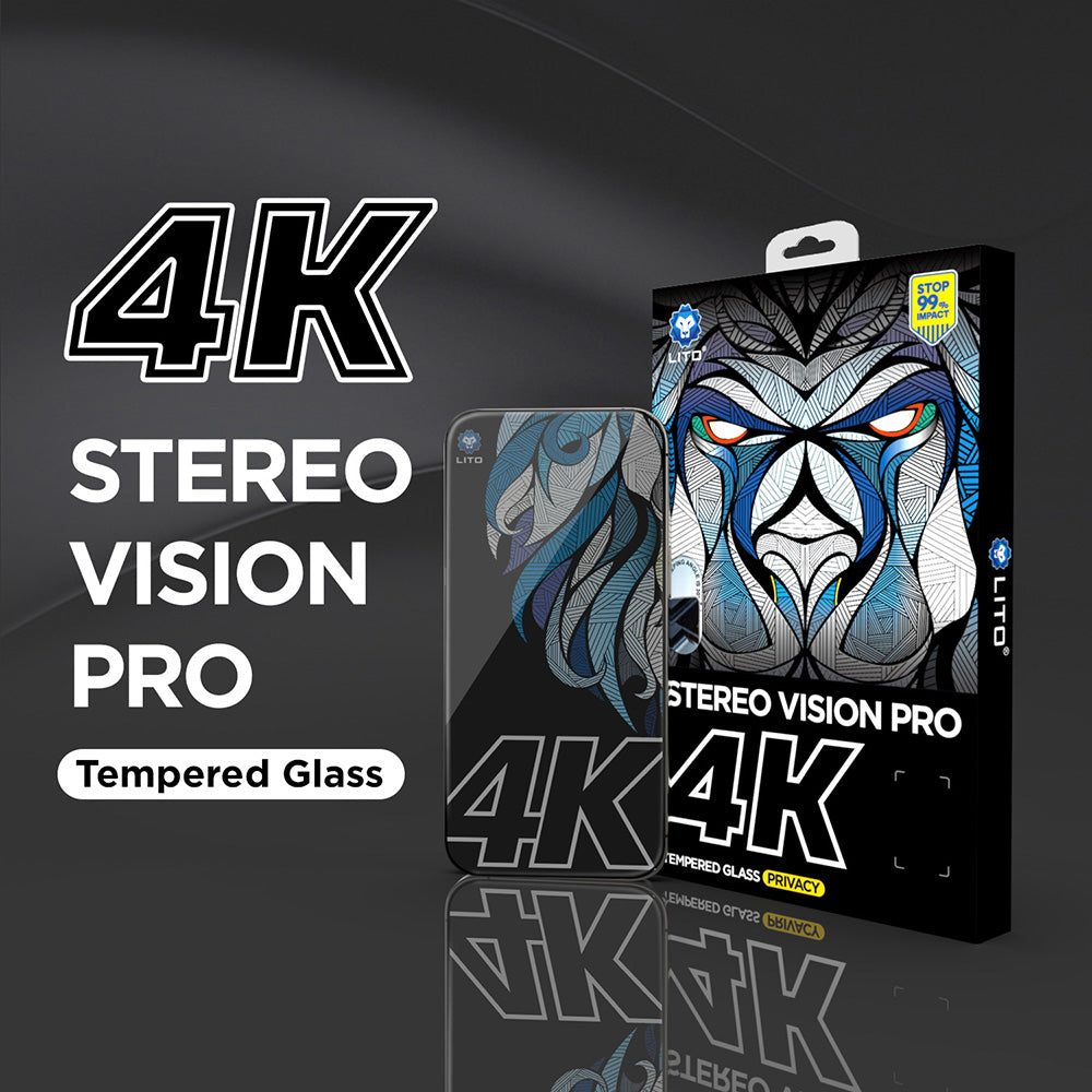 Suojakalvo Privacy Lito D+ Max 4K Apple iPhone 17 Air, Karkaistu lasi, Full Glue