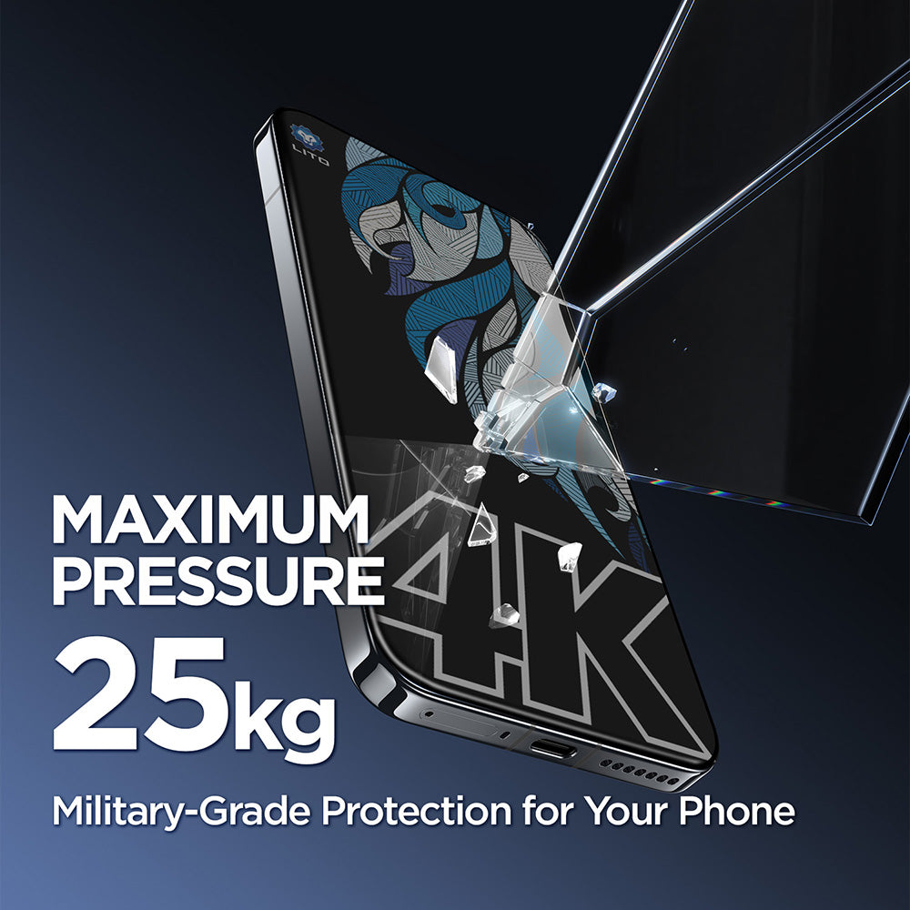 Privacy-näytönsuojakalvo Lito D+ Max 4K Apple iPhone 17 Pro Maxille, Panssarilasi, Täysliima